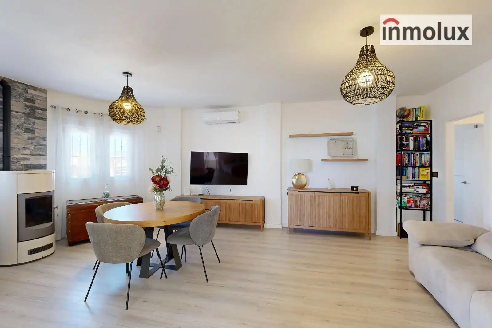 Wohnzimmer von Haus oder Chalet zum Verkauf in Castalla mit Klimaanlage, Heizung und Terrasse
