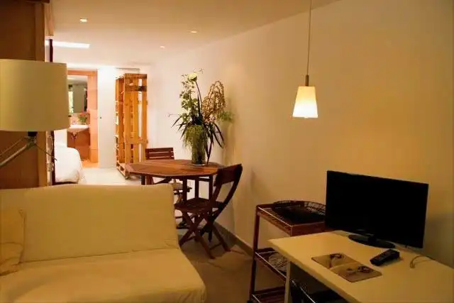 Sala de estar de Estudio de alquiler en Madrid con Calefacción, Jardín privado y Piscina