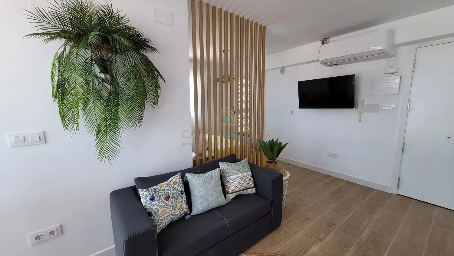 Sala de estar de Estudio en venta en Sueca con Aire acondicionado, Calefacción y Amueblado