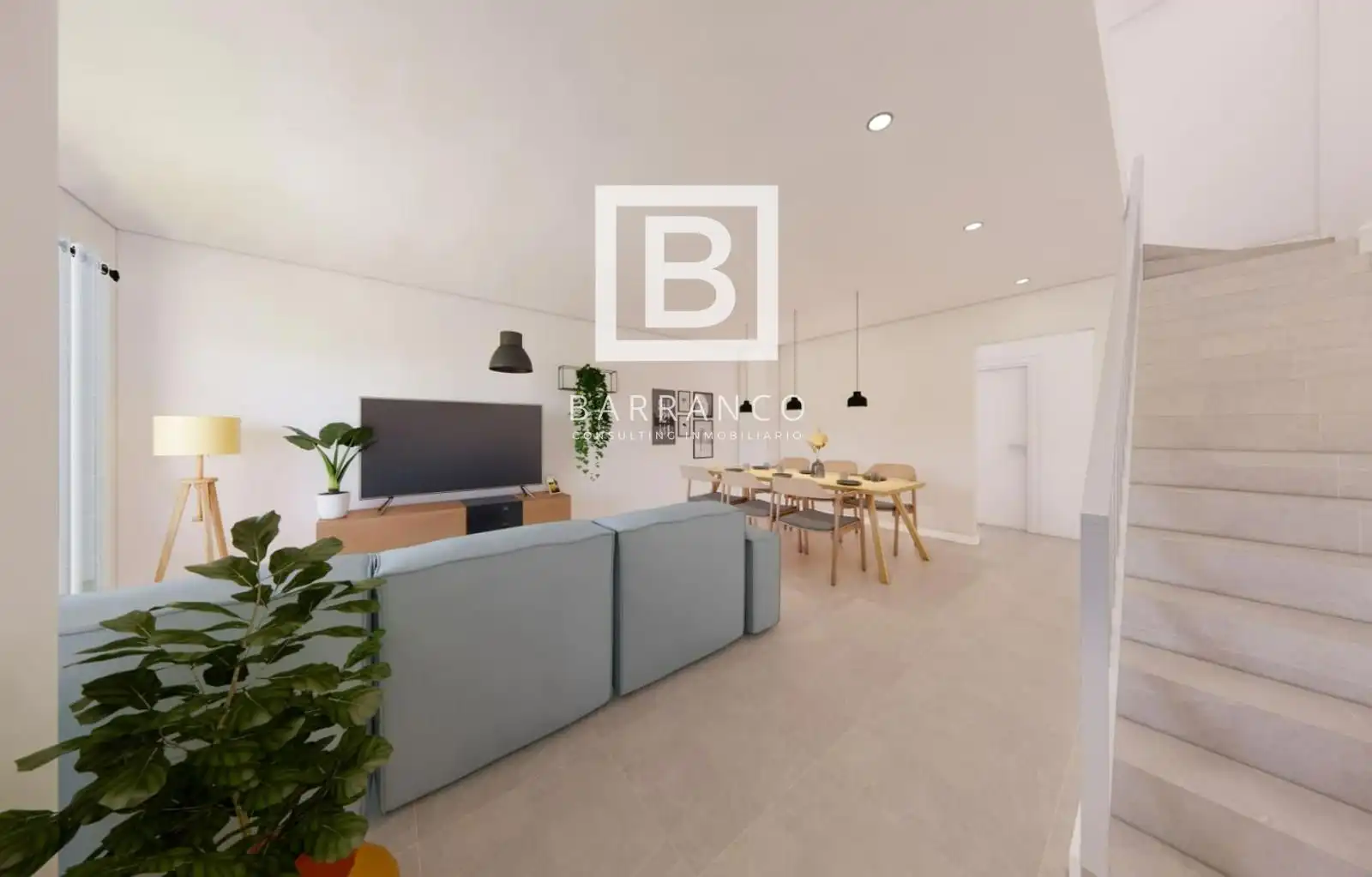 Sala de estar de Casa adosada en venta en Murcia