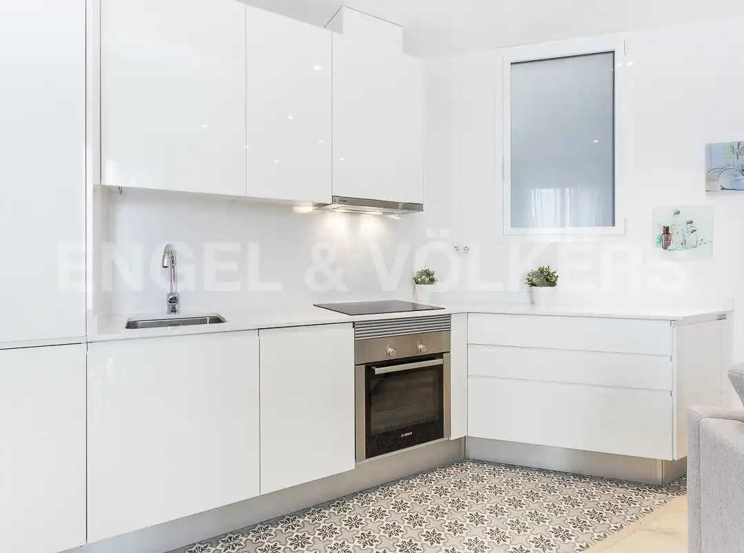 Kitchen of Flat for rent in Barcelona  with Air Conditioner, Heating and Furnished