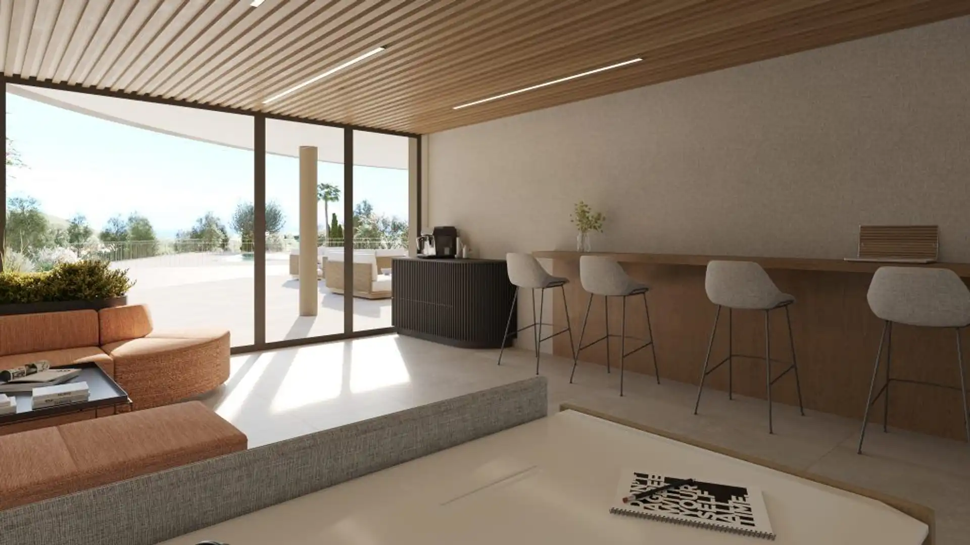 Wohnzimmer von Dachboden zum Verkauf in Mijas mit Gemeinschaftspool