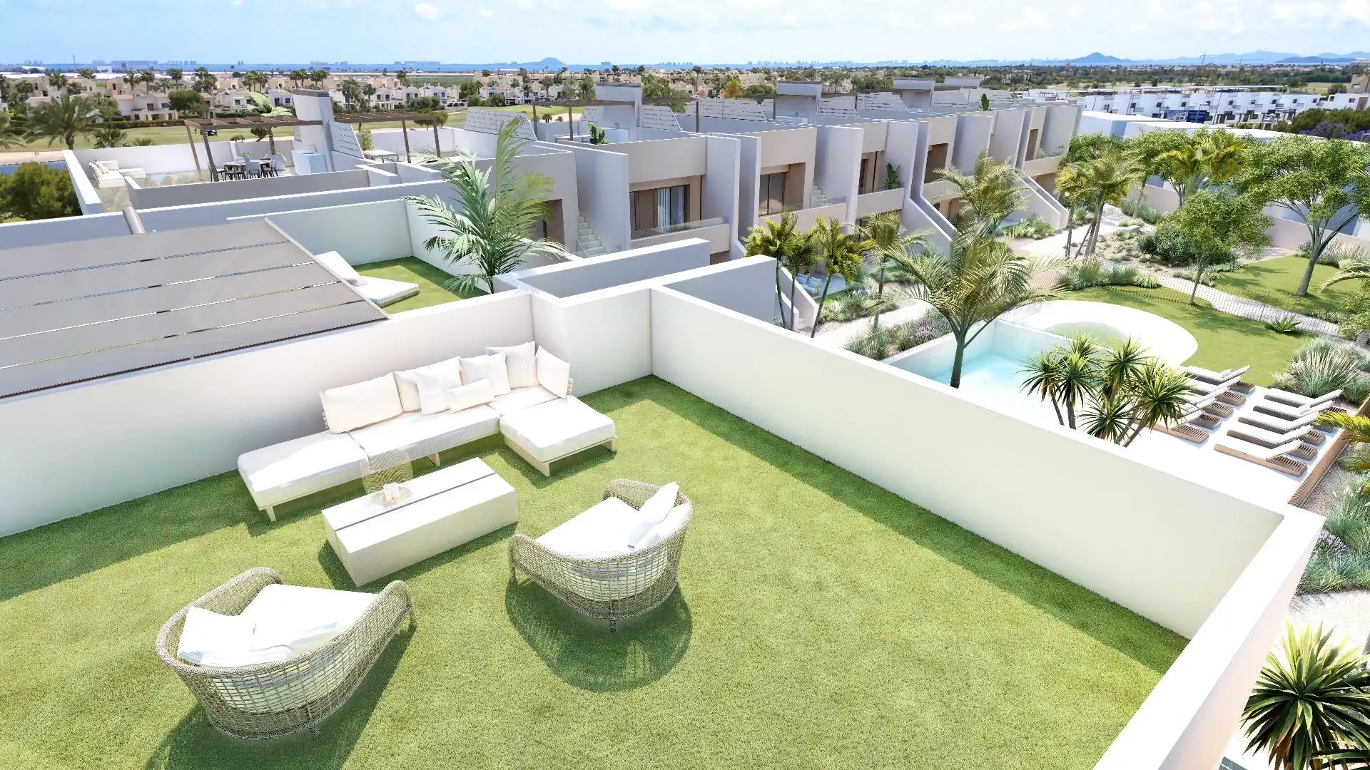 Terrassa de Casa o xalet en venda en Los Alcázares amb Aire condicionat, Jardí privat i Terrassa