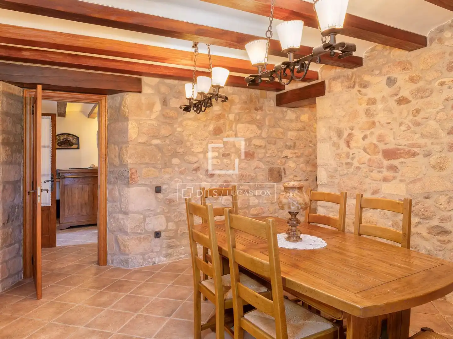 Dining room of Country homes for sale in Breda  with Air Conditioner, Heating and Private garden
