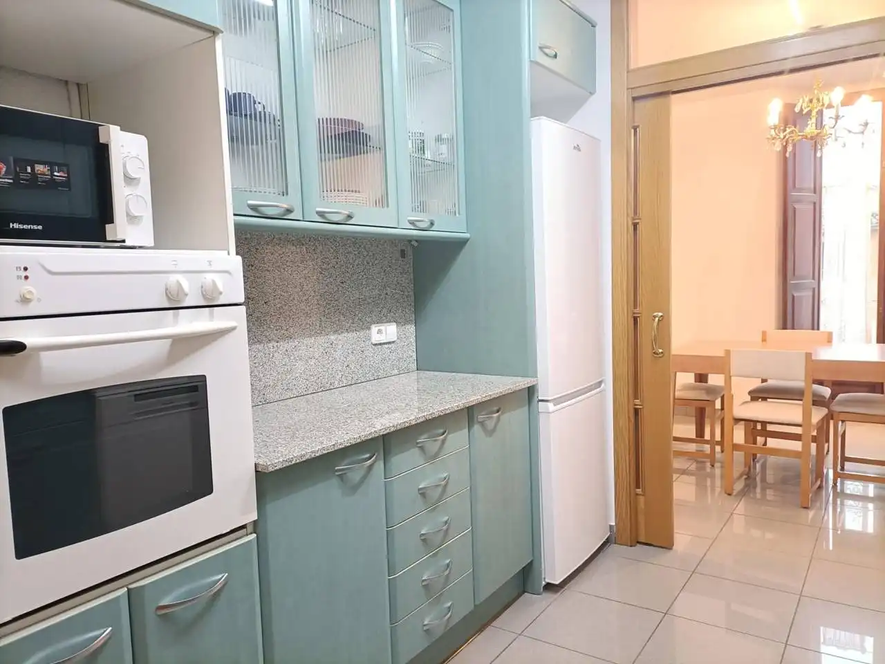Küche von Wohnung zur Miete in Vic mit Heizung, Möbliert und Balkon