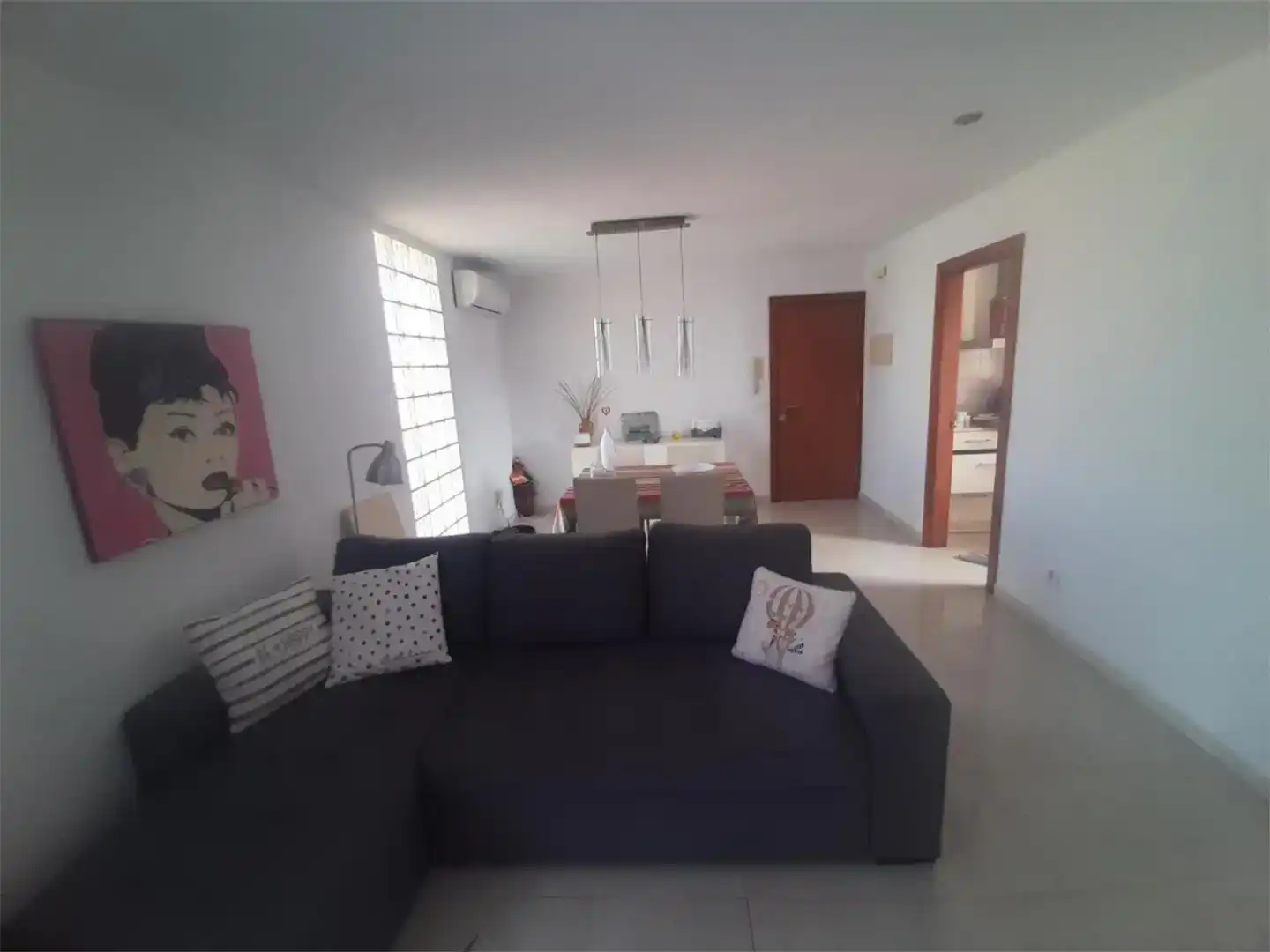 Wohnzimmer von Wohnung zur Miete in Santa Margalida mit Klimaanlage und Balkon