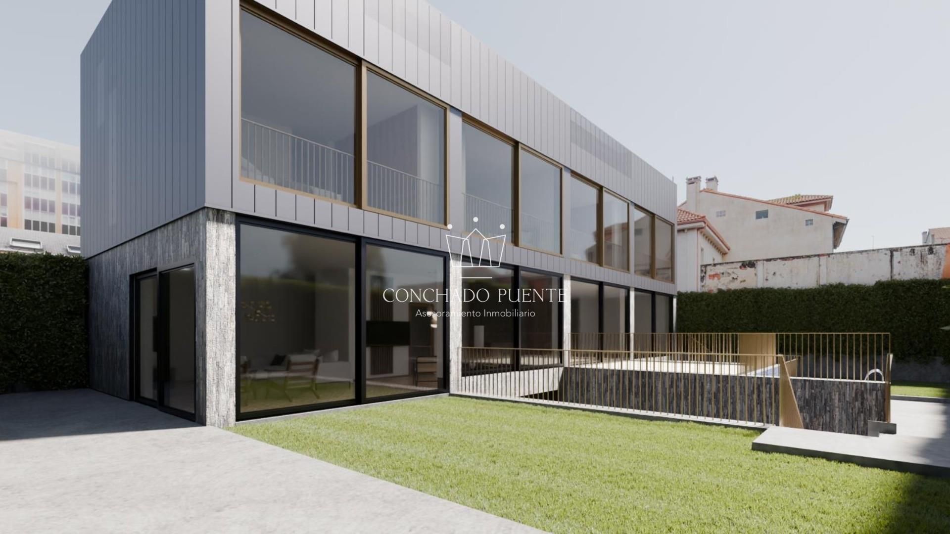 Vista exterior de Casa adosada en venda en A Coruña Capital  amb Jardí privat