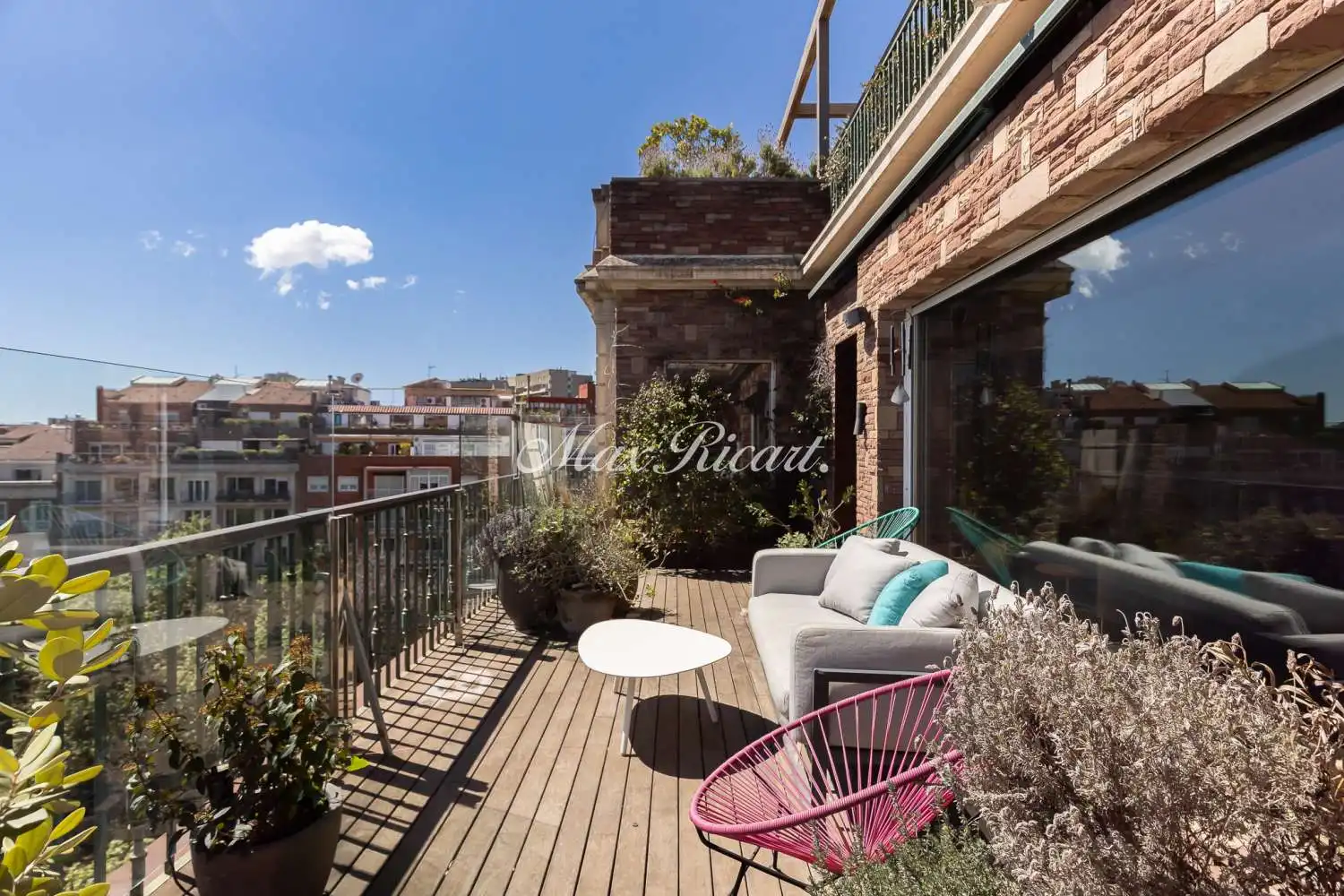Terrasse von Dachboden zur Miete in  Barcelona Capital mit Klimaanlage, Heizung und Terrasse