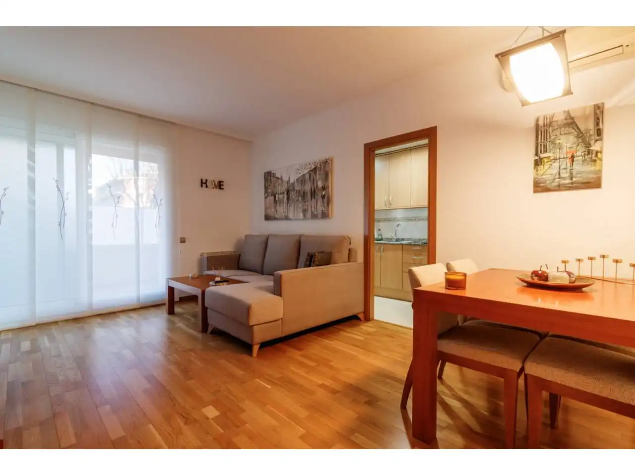 Living room of Flat for sale in Castelldefels  with Heating, Private garden and Parquet flooring