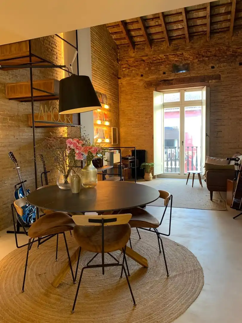 Dining room of Attic for rent in Valencia  with Heating, Terrace and Storage room