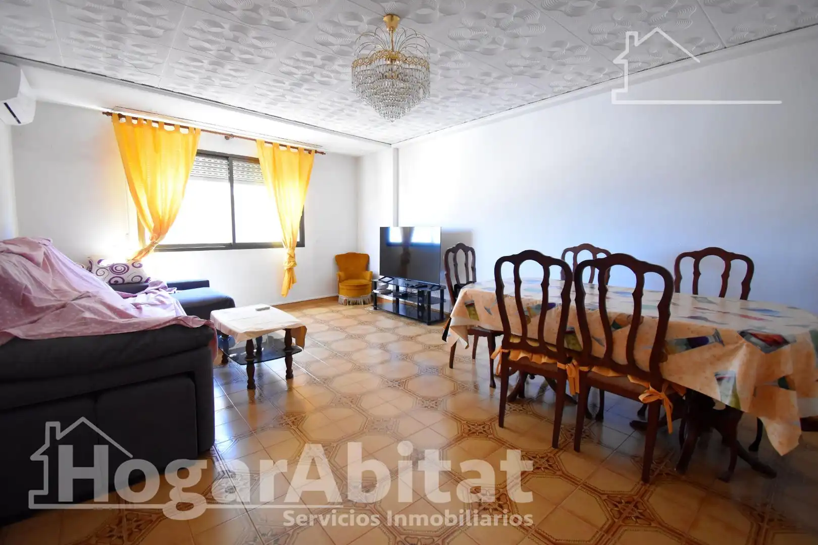 Sala de estar de Piso en venta en Piles con Aire acondicionado, Trastero y Amueblado