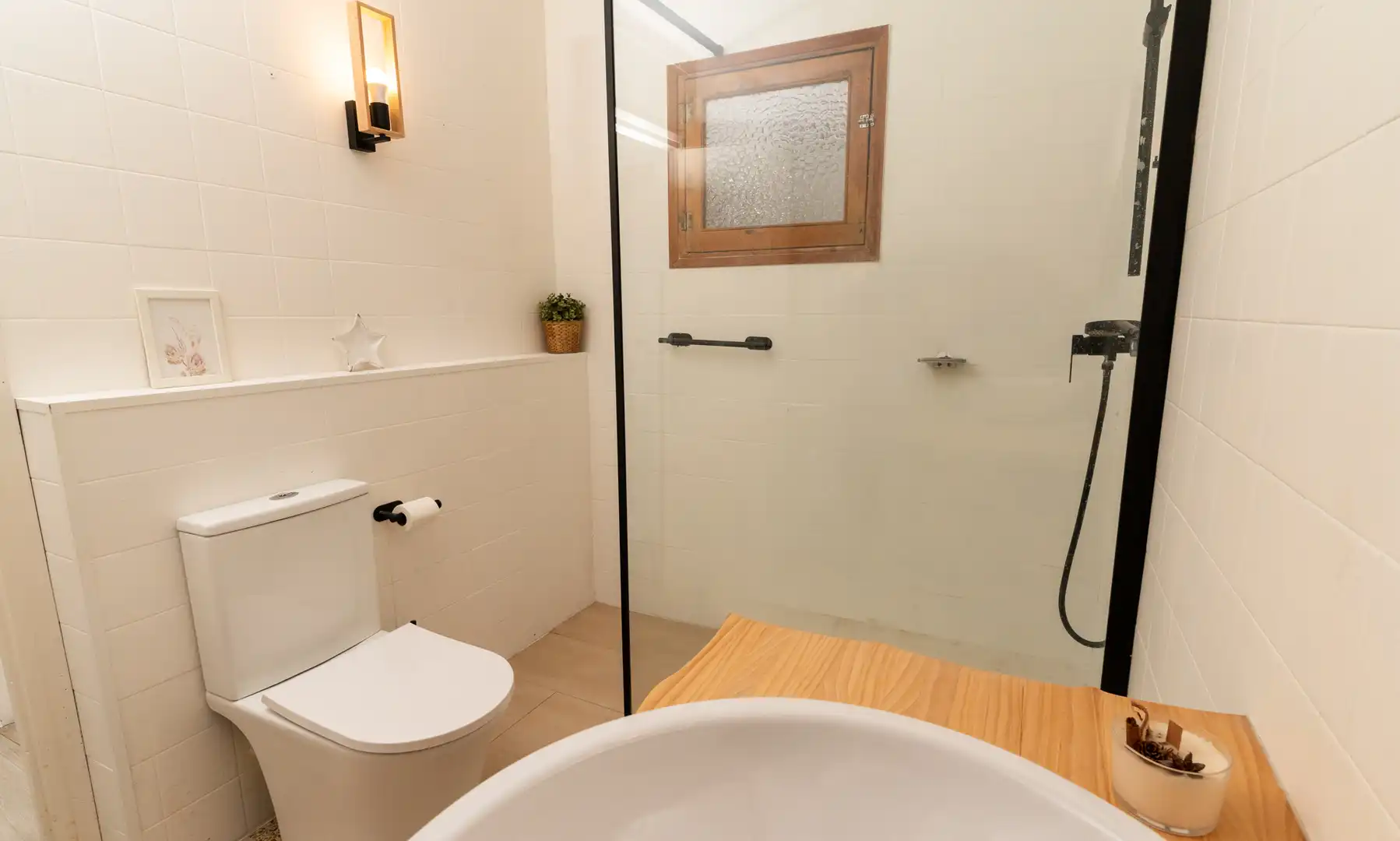 Baño de Casa adosada en venta en L'Ametlla de Mar  con Aire acondicionado, Calefacción y Parquet