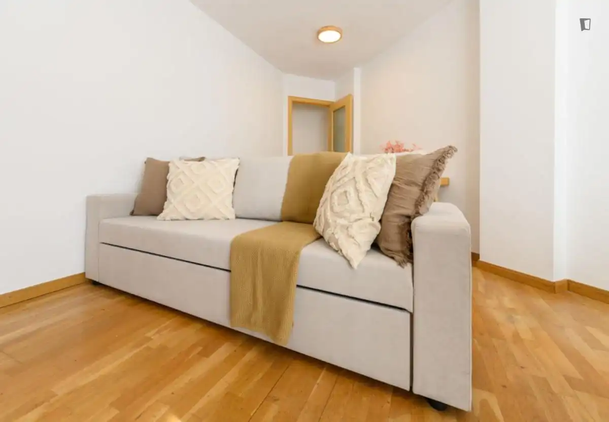 Sala d'estar de Apartament de lloguer en Madrid amb Aire condicionat, Calefacció i Moblat