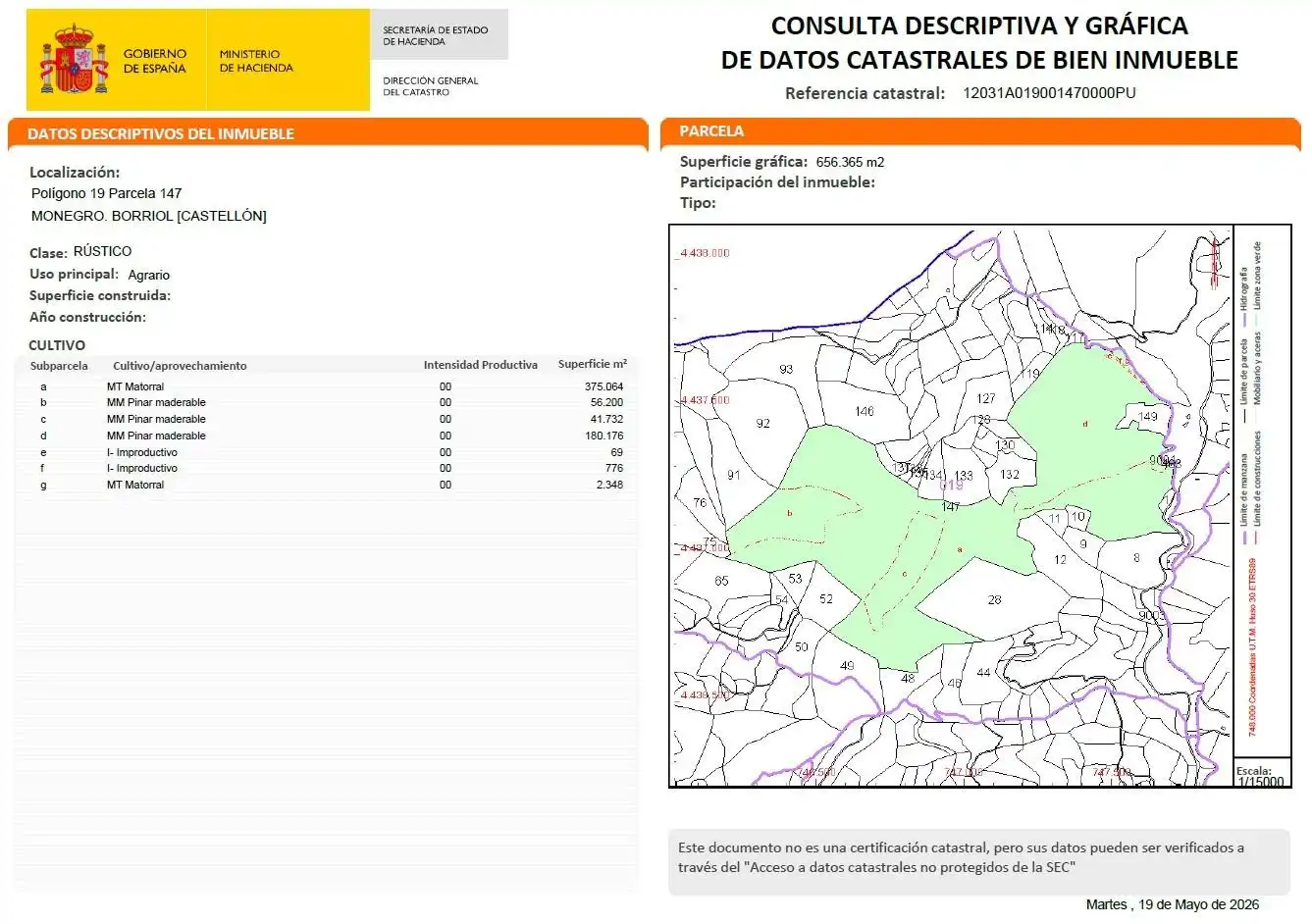 Rural land for sale in Borriol, imagen 6