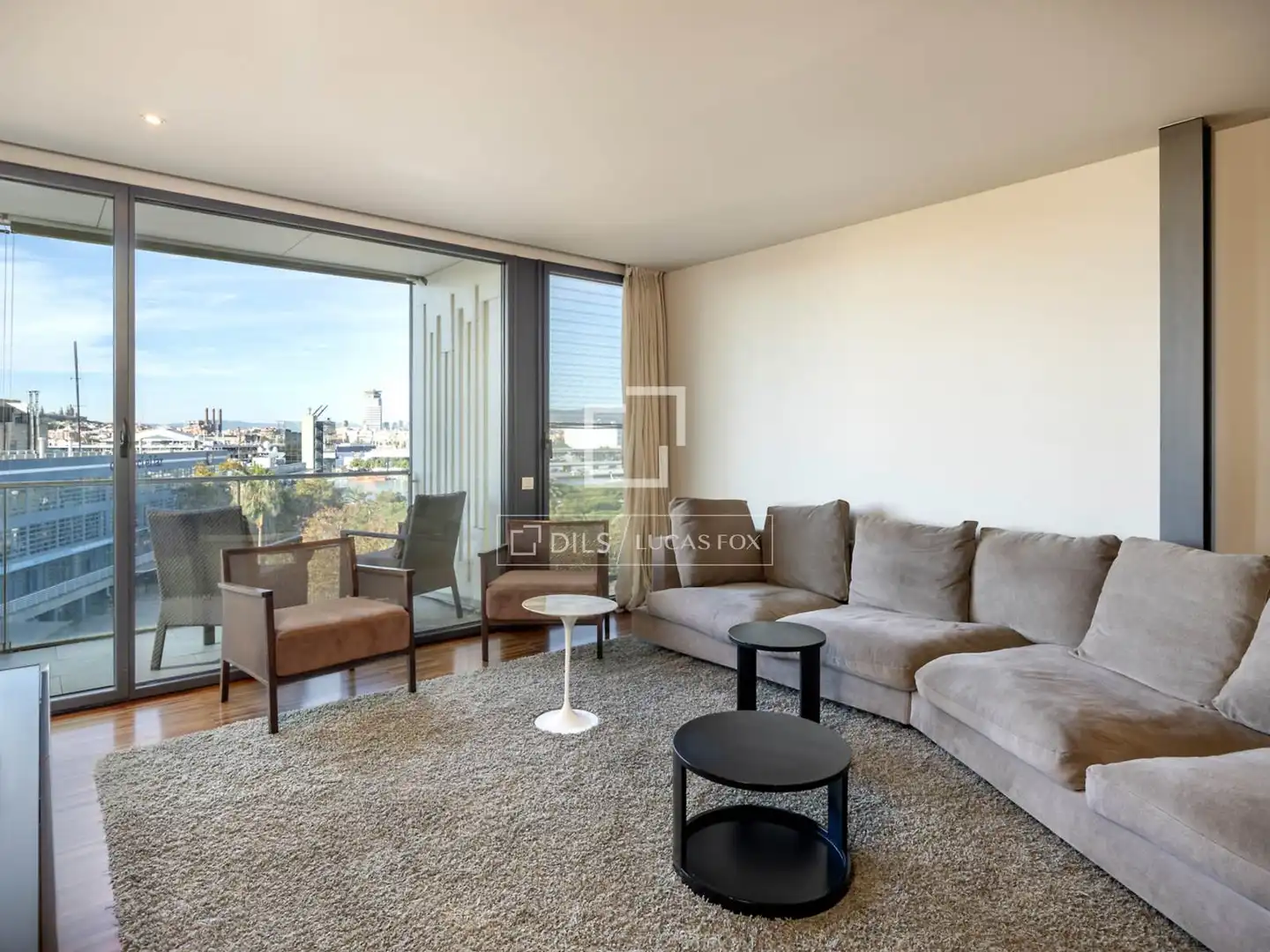 Living room of Attic for sale in Barcelona  with Air Conditioner, Parquet flooring and Terrace