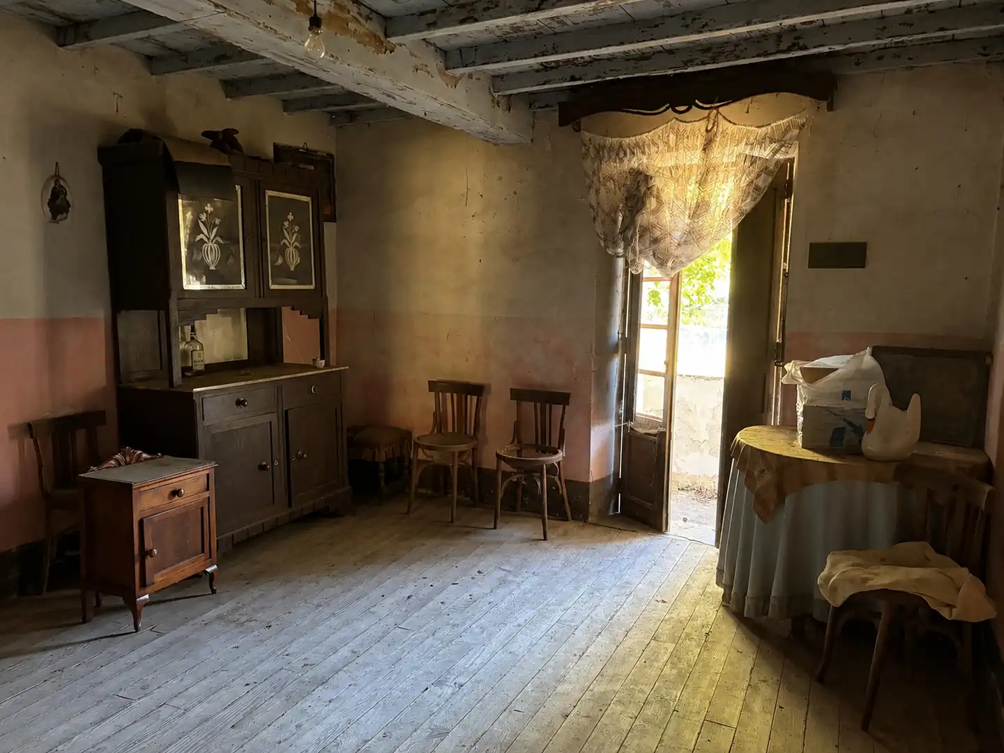 Esszimmer von Einfamilien-Reihenhaus zum Verkauf in San Cristovo de Cea mit Privatgarten und Balkon