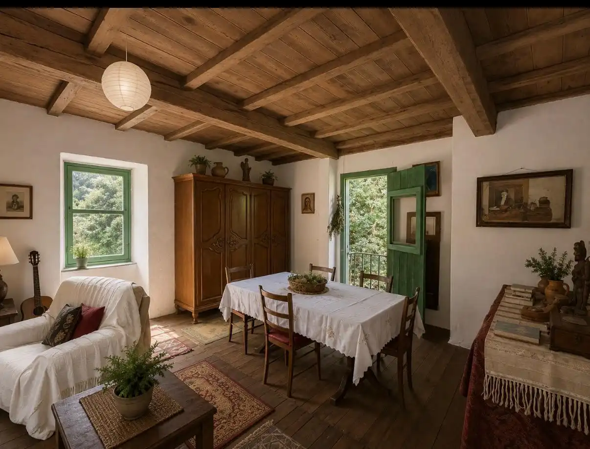 Menjador de Finca rústica en venda en Gomesende amb Jardí privat, Terrassa i Traster