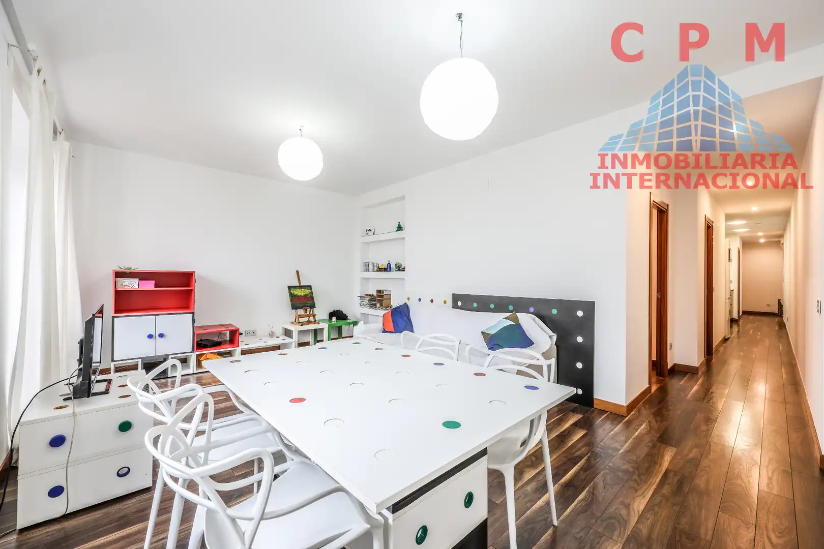 Living room of Flat for rent in Madrid  with Air Conditioner, Heating and Parquet flooring