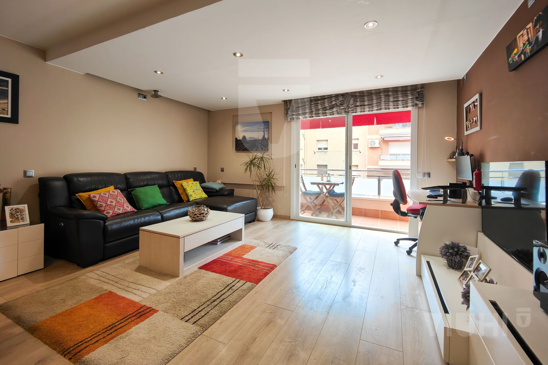 Living room of Flat for sale in Montgat  with Air Conditioner, Heating and Parquet flooring