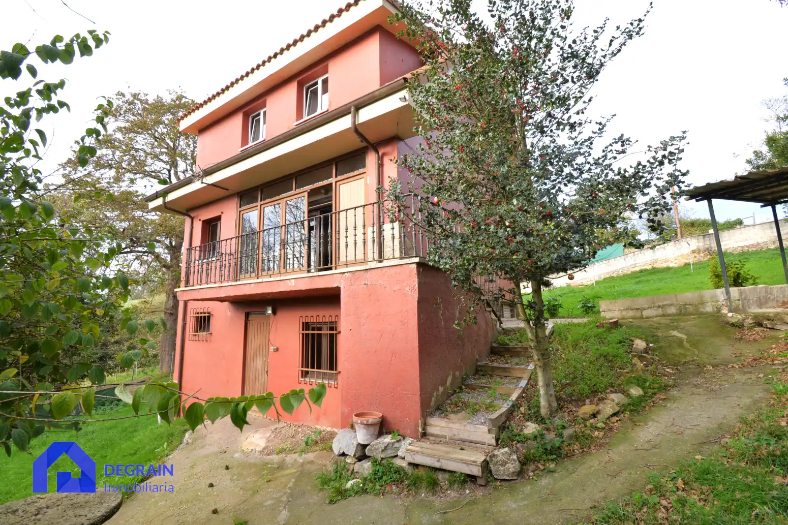 Vista exterior de Casa o chalet en venta en Noreña con Calefacción, Jardín privado y Terraza