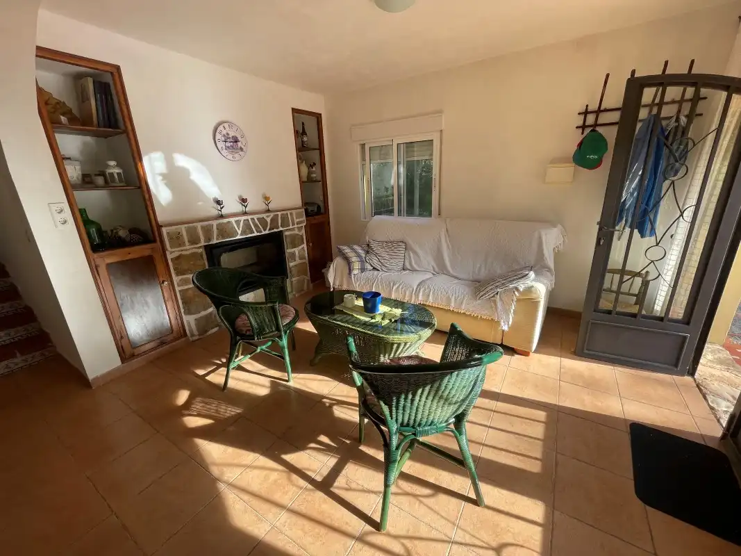Sala de estar de Casa adosada en venta en Barx con Jardín privado y Amueblado