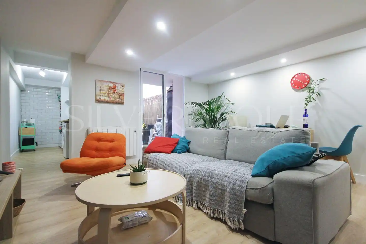 Sala d'estar de Dúplex en venda en Vilanova i la Geltrú amb Calefacció, Parquet i Terrassa