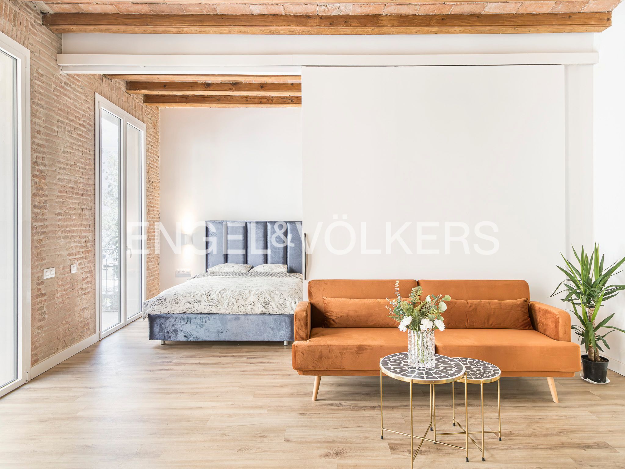 Sala d'estar de Pis de lloguer en  Barcelona Capital amb Aire condicionat, Calefacció i Balcó