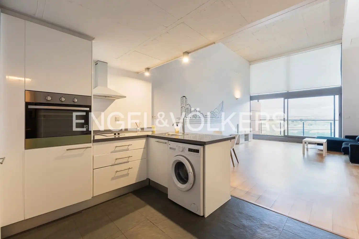 Cocina de Piso de alquiler en Valencia con Aire acondicionado, Calefacción y Jardín privado
