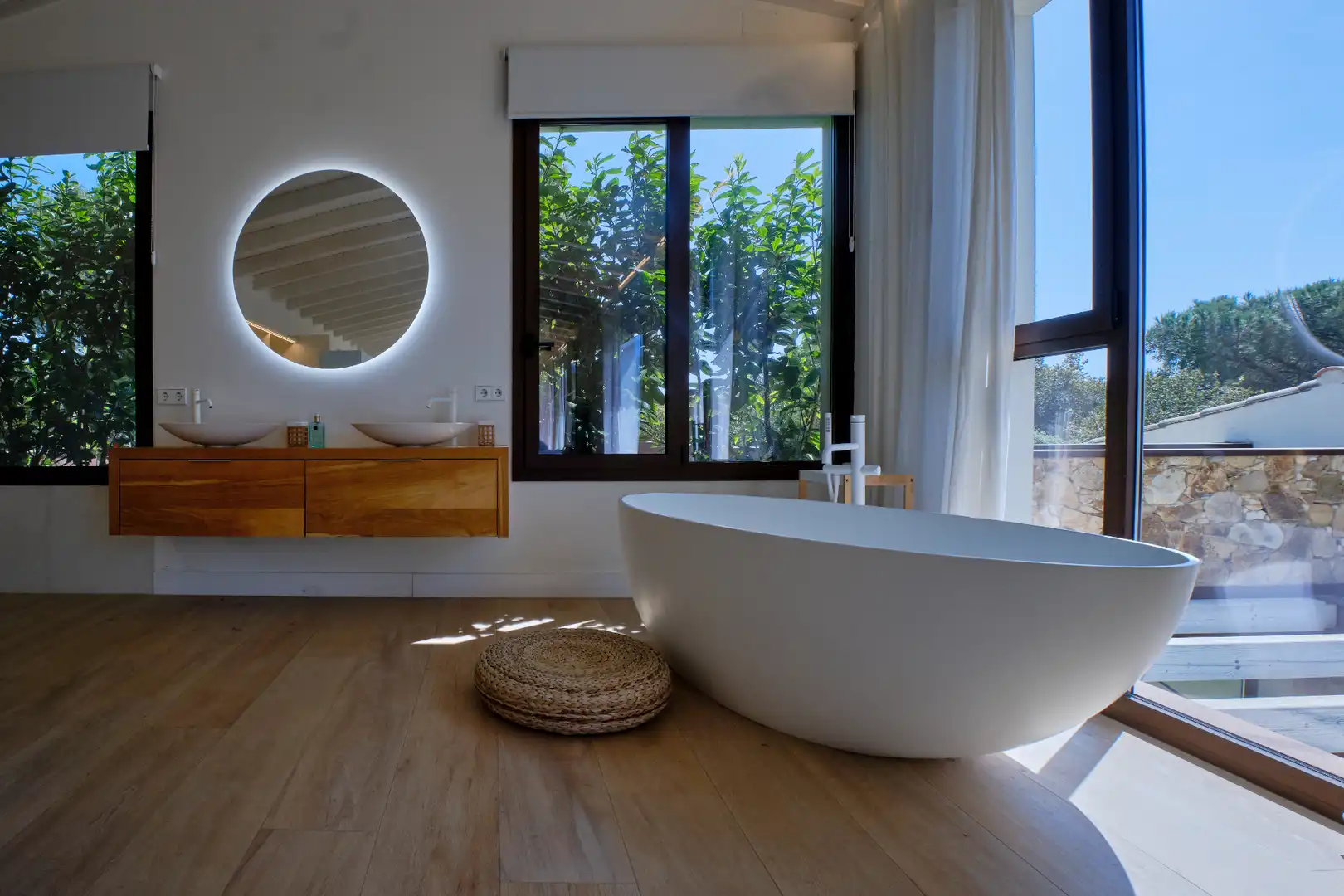 Bathroom of Houses for rent in Mont-ras  with Air Conditioner, Heating and Private garden