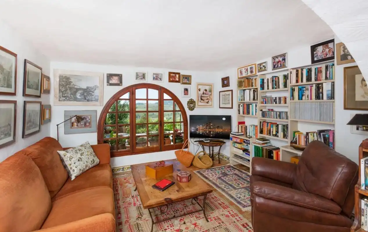 Sala de estar de Finca rústica en venta en Teulada con Calefacción, Jardín privado y Terraza