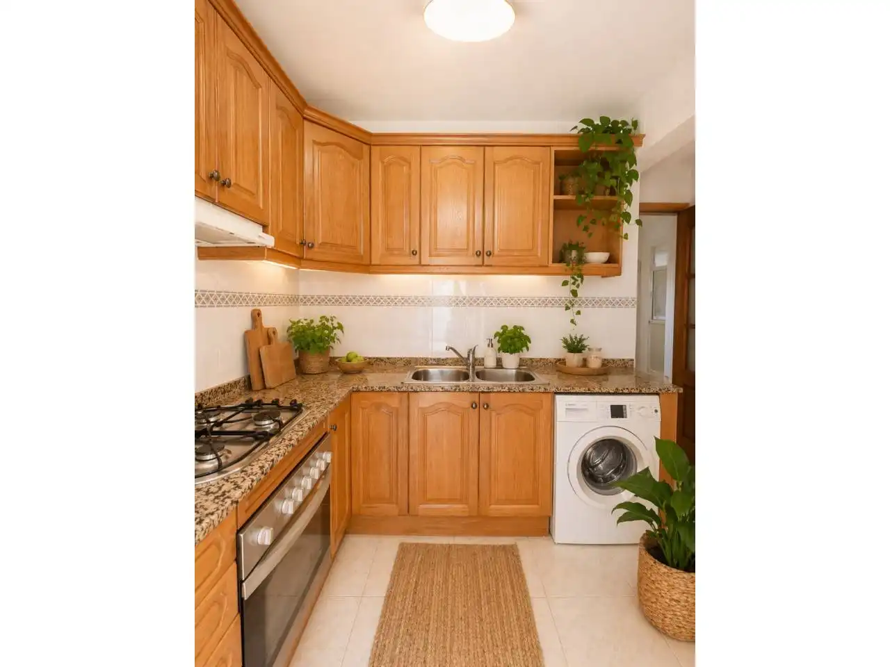 Küche von Wohnung zum Verkauf in Cerdanyola del Vallès mit Heizung, Parkett und Balkon