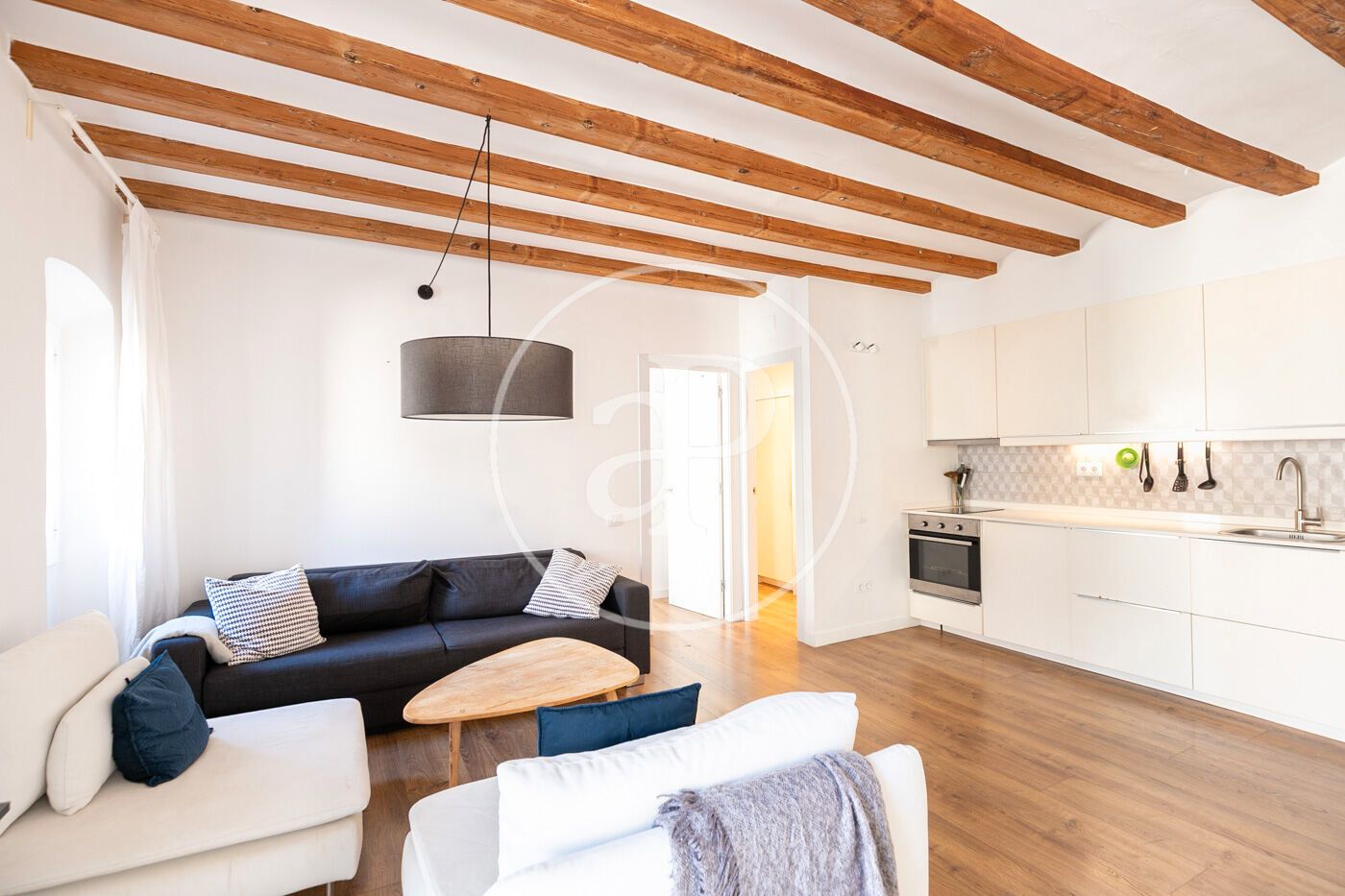 Sala d'estar de Pis en venda en  Barcelona Capital amb Aire condicionat, Calefacció i Terrassa