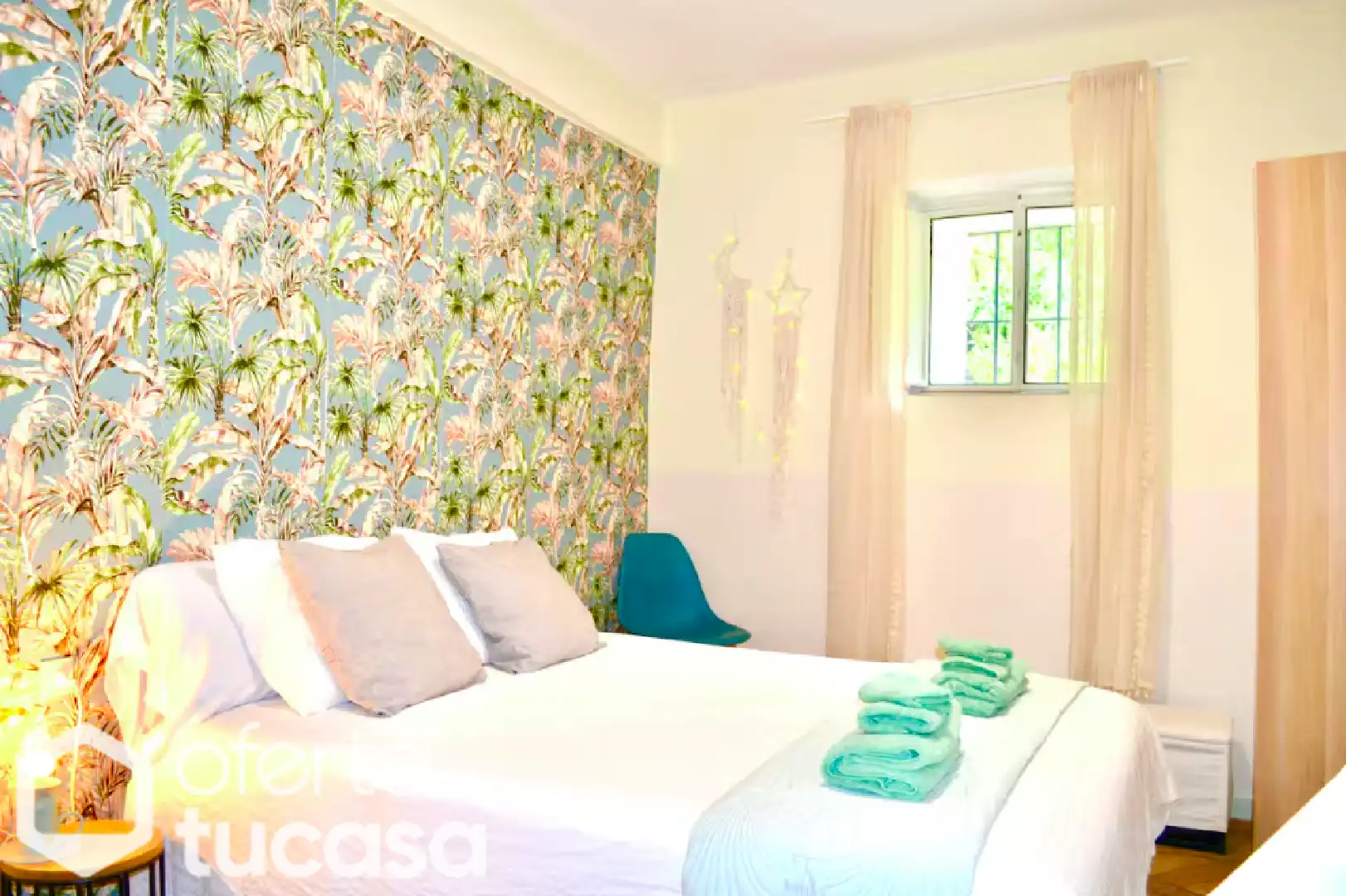 Schlafzimmer von Einfamilien-Reihenhaus zum Verkauf in Linares de la Sierra mit Terrasse, Schwimmbad und Möbliert