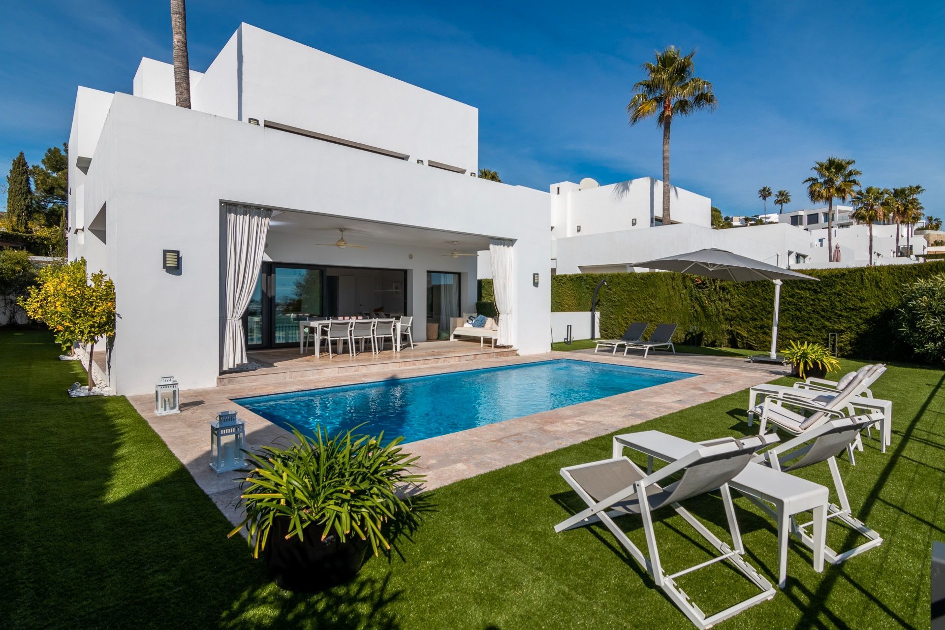 Garden of House or chalet to rent in Estepona  with Air Conditioner, Private garden and Terrace