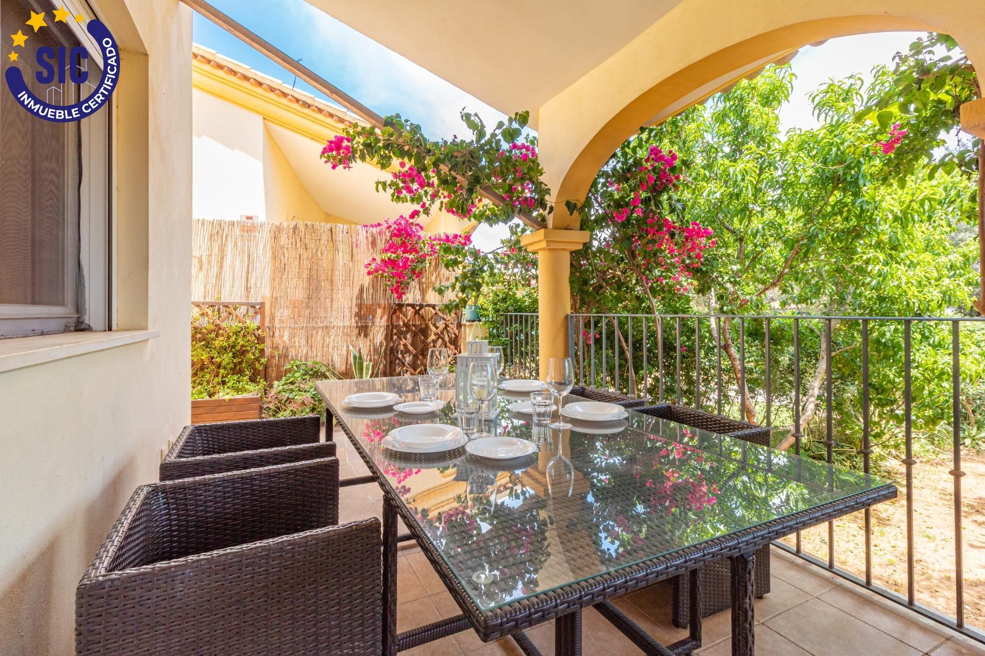 Terraza de Casa adosada en venta en Peñíscola / Peníscola con Aire acondicionado, Calefacción y Jardín privado