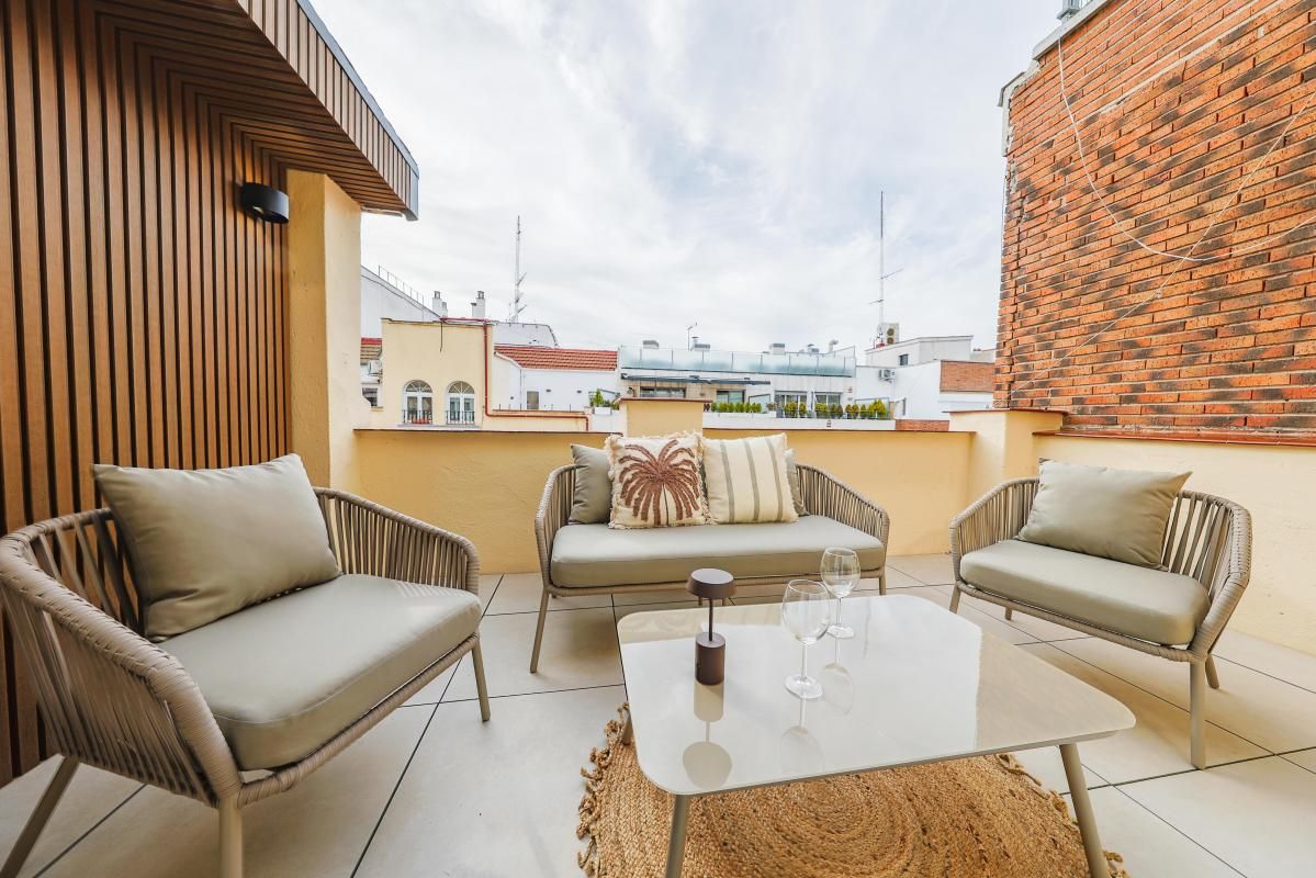Terrace of Attic for sale in  Madrid Capital  with Heating, Terrace and Furnished
