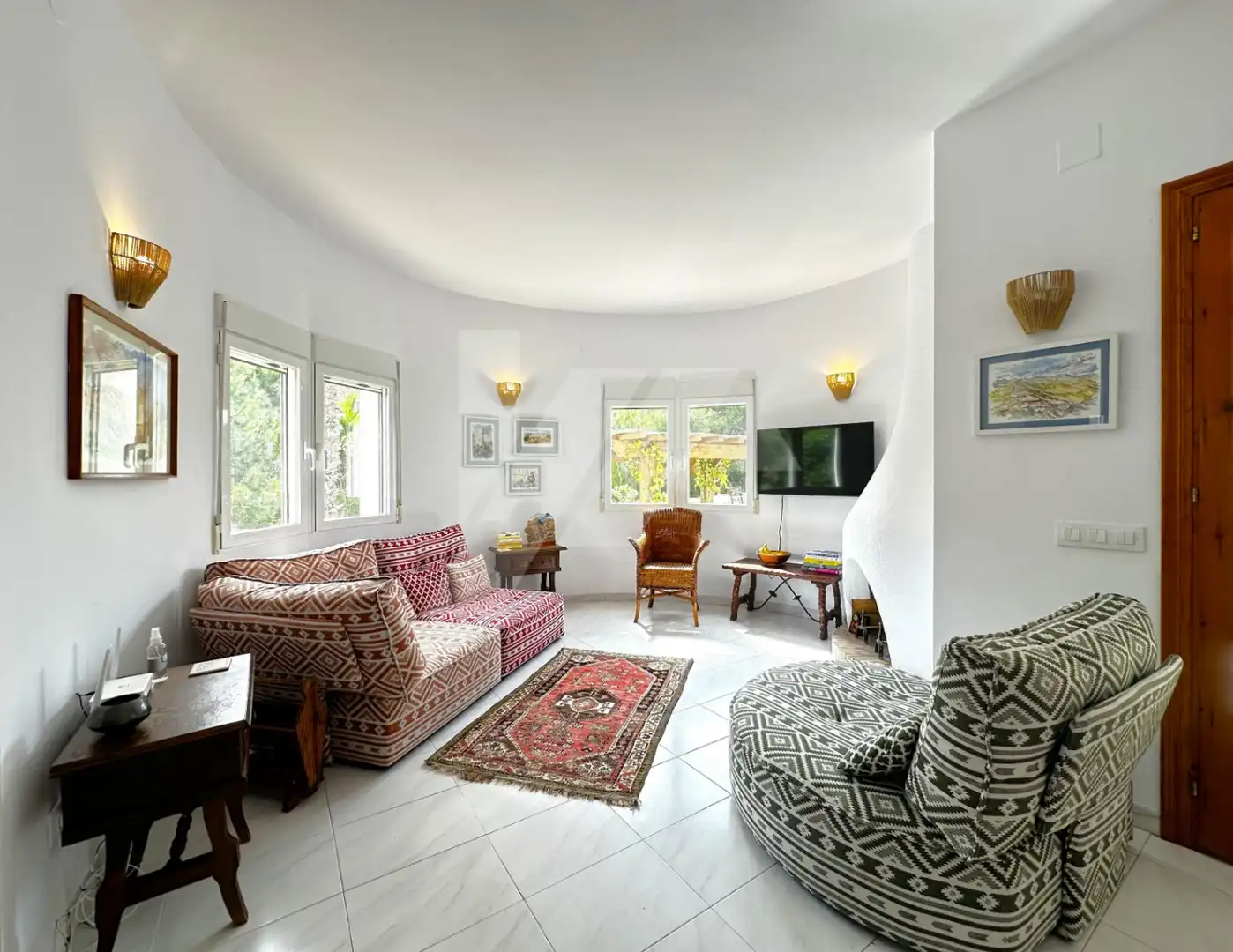 Sala de estar de Casa o chalet en venta en Benitachell / El Poble Nou de Benitatxell con Aire acondicionado, Calefacción y Jardín privado