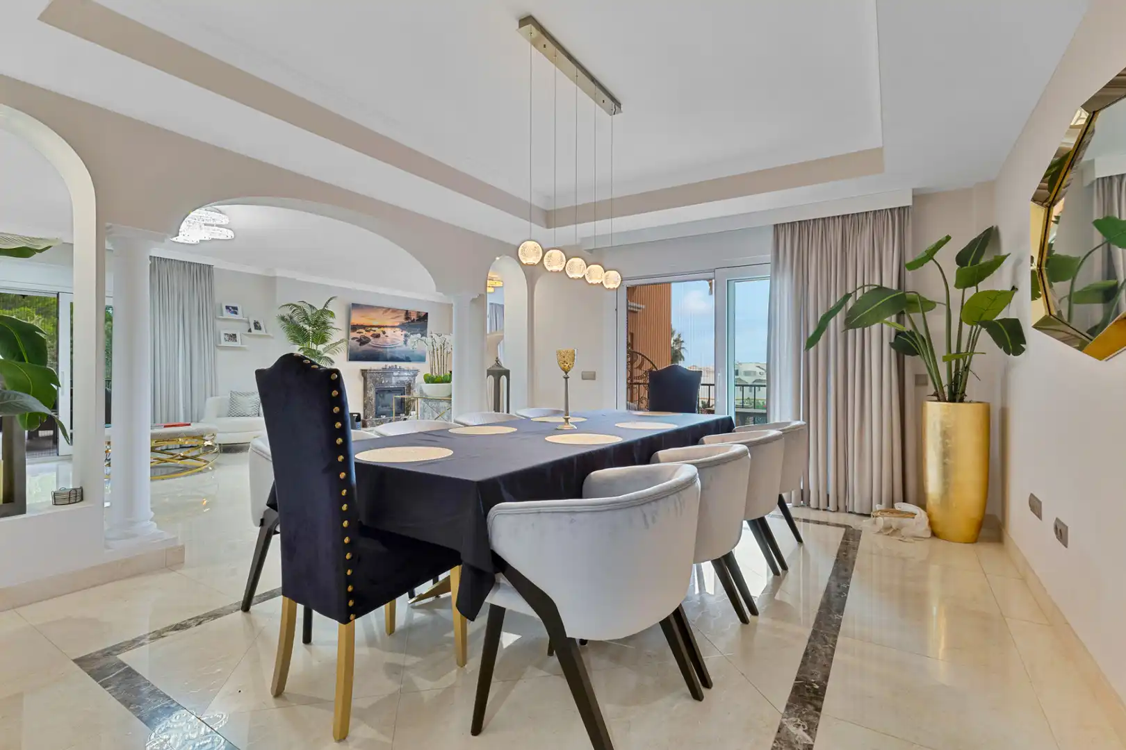Dining room of Houses for sale in Benalmádena  with Air Conditioner, Heating and Private garden
