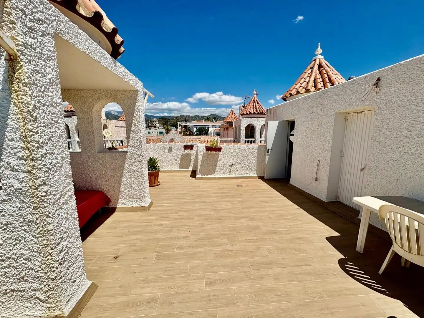 Terrassa de Casa adosada de lloguer en Vélez-Málaga amb Terrassa, Moblat i Balcó