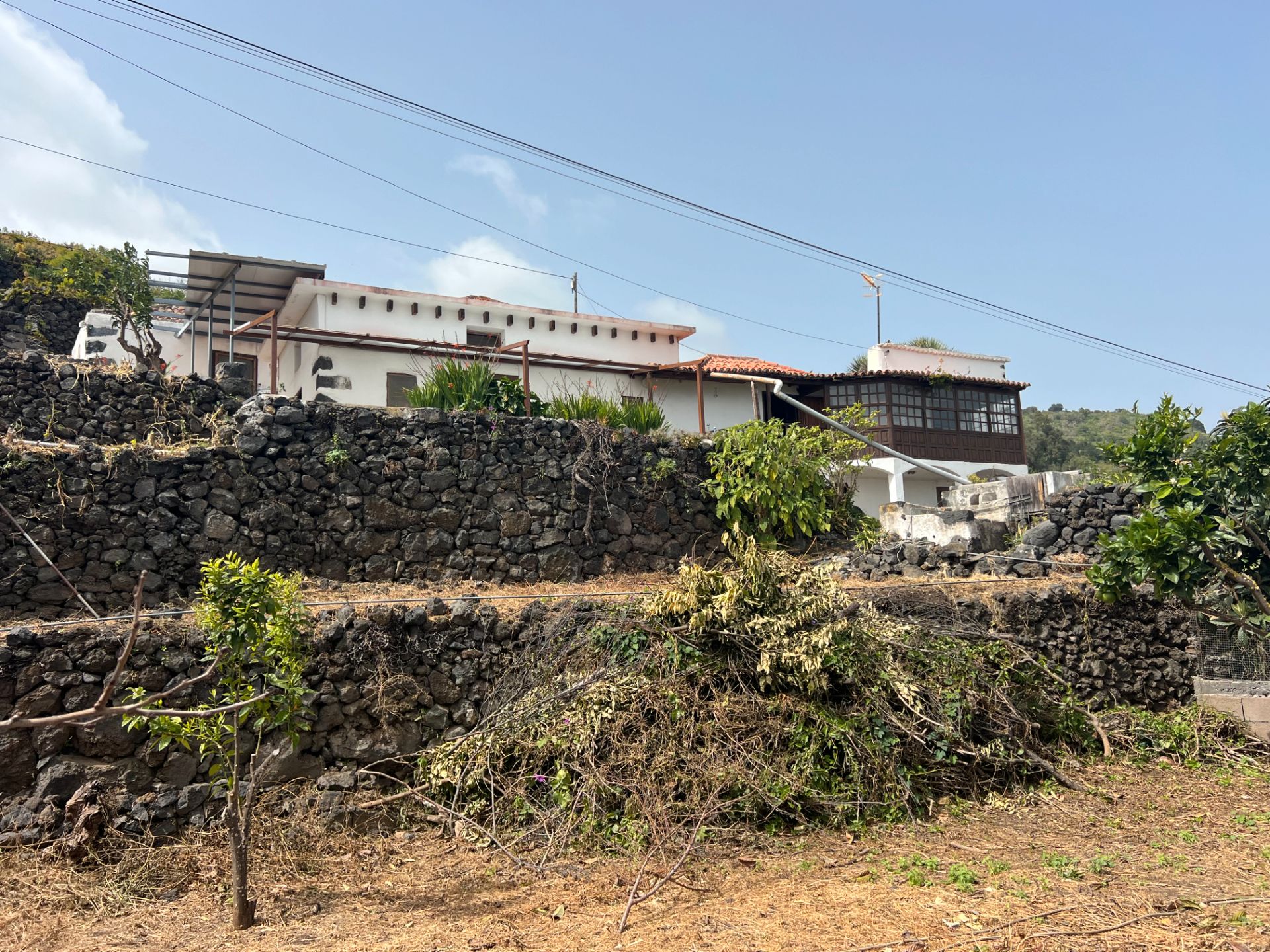 Vista exterior de Finca rústica en venda en Villa de Mazo amb Jardí privat, Traster i Moblat