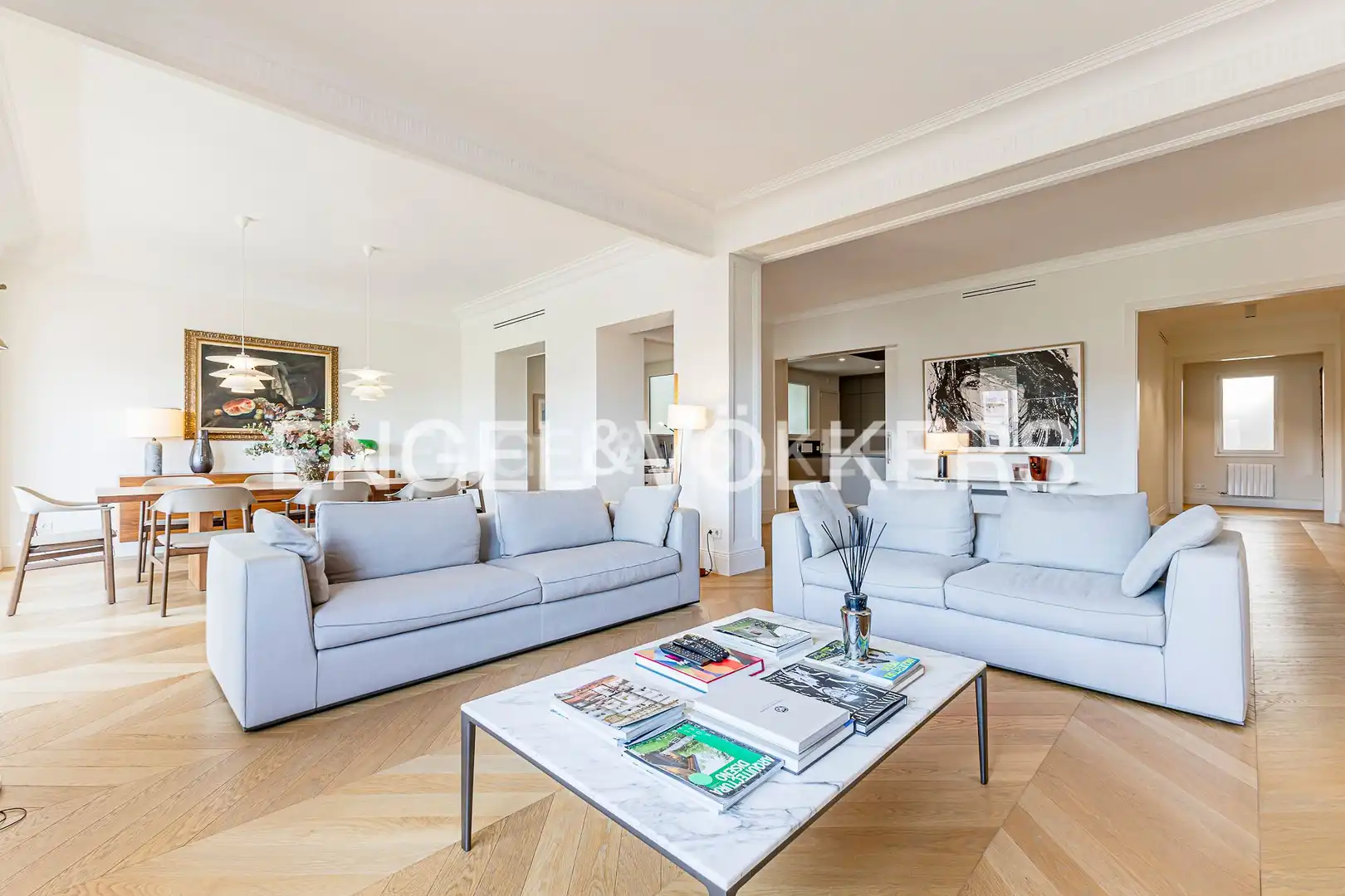 Sala d'estar de Pis de lloguer en Barcelona amb Aire condicionat, Calefacció i Parquet