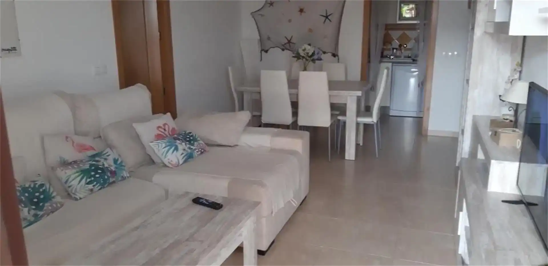 Living room of Flat for rent in Vera  with Air Conditioner, Private garden and Furnished