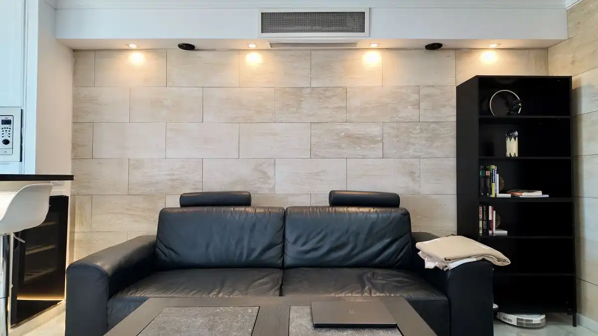 Sala d'estar de Àtic en venda en Estepona amb Aire condicionat, Terrassa i Moblat
