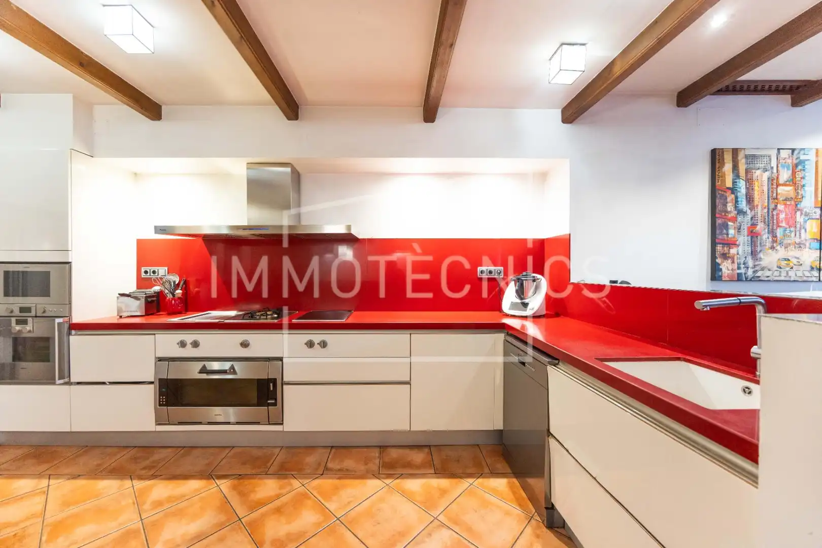 Cocina de Casa adosada en venta en Granollers con Balcón