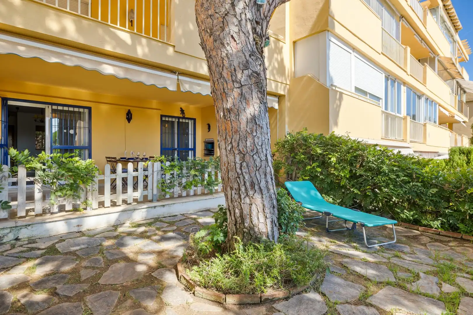 Garten von Wohnung zur Miete in Mijas mit Klimaanlage, Heizung und Privatgarten
