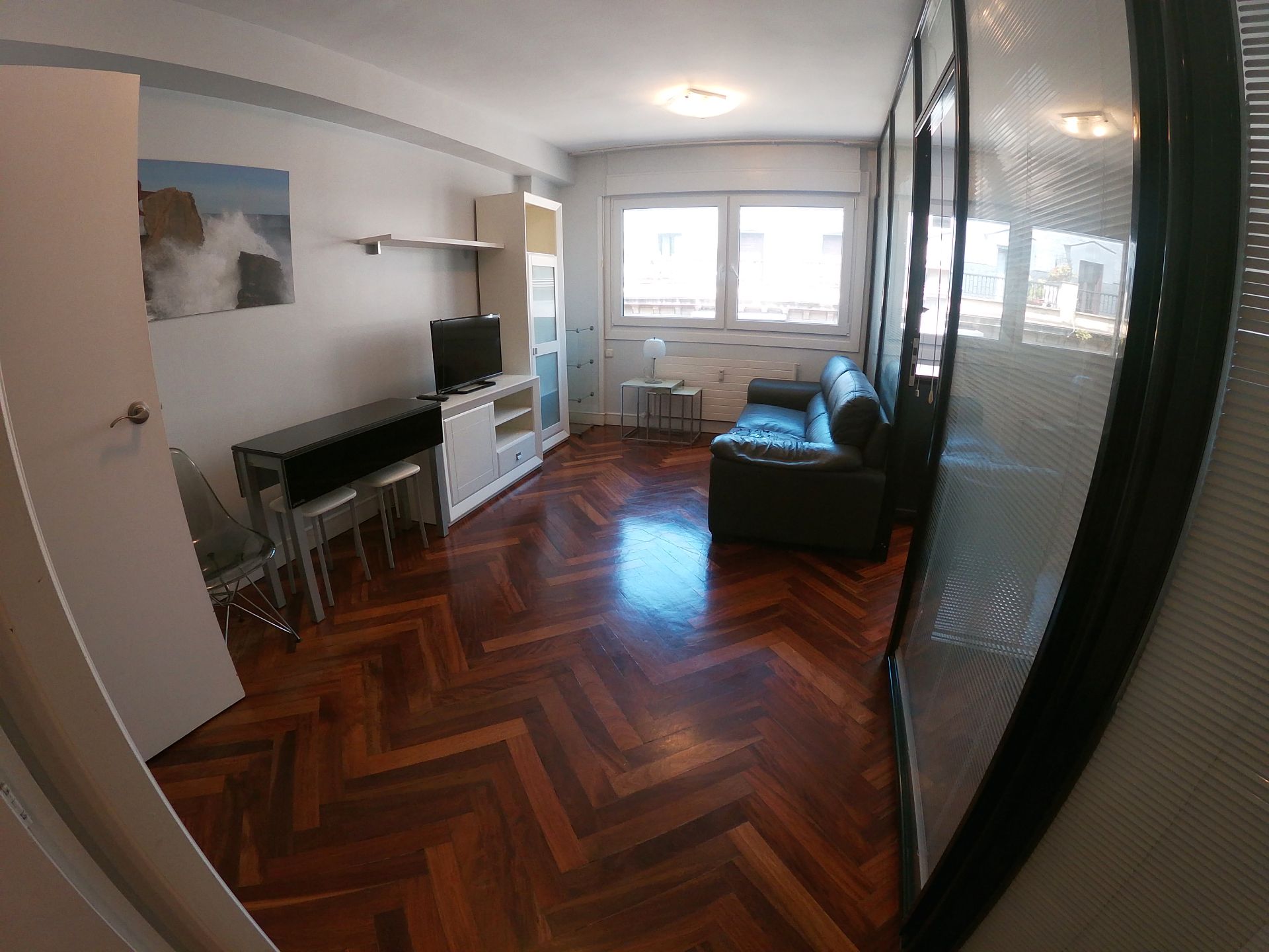 Sala d'estar de Apartament de lloguer en Donostia - San Sebastián  amb Calefacció, Parquet i Moblat
