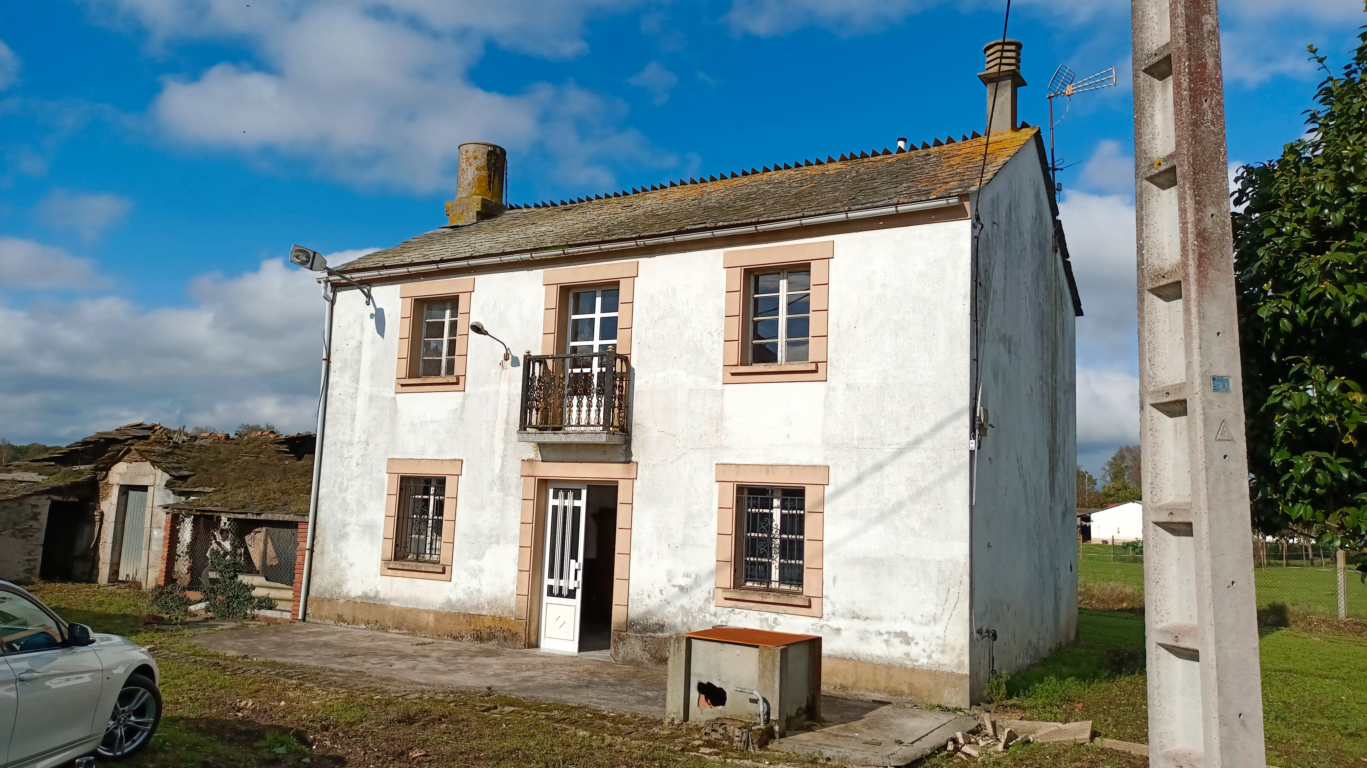 Vista exterior de Finca rústica en venda en Cospeito amb Jardí privat i Moblat