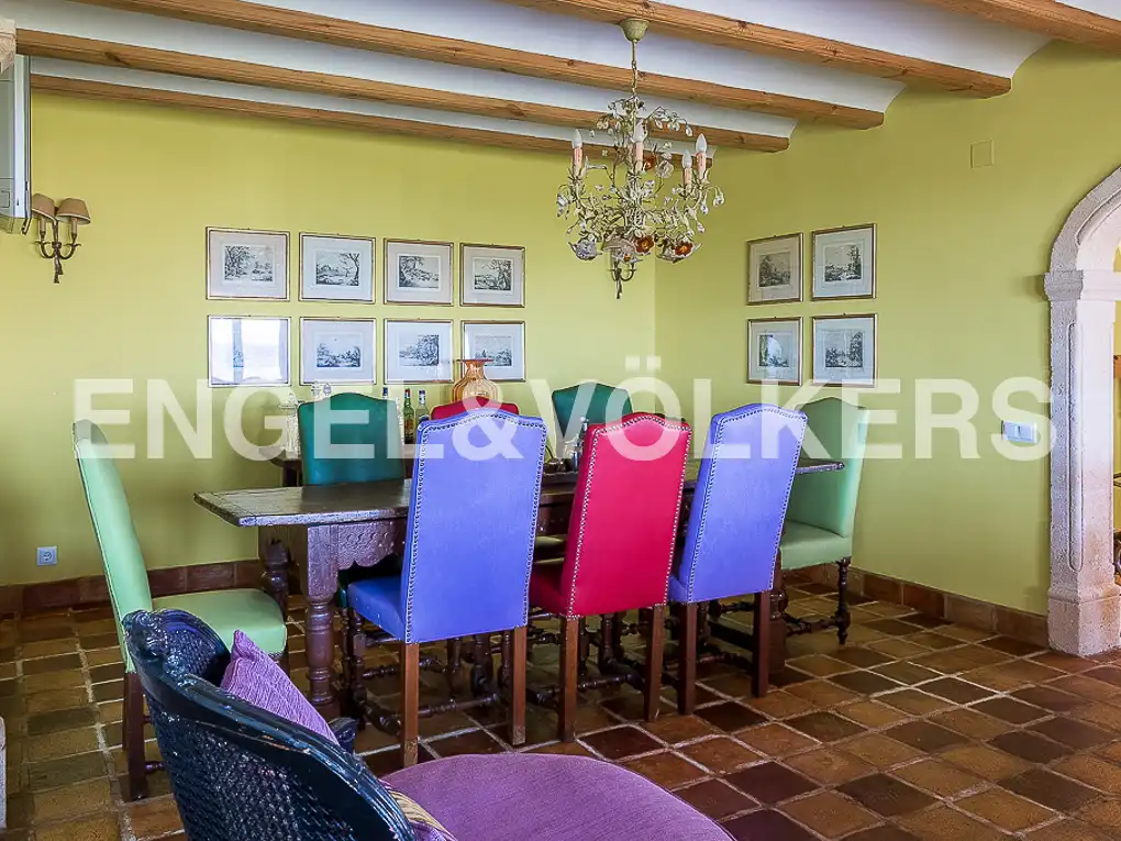Esszimmer von Haus oder Chalet zur Miete in Jávea / Xàbia mit Klimaanlage, Heizung und Privatgarten