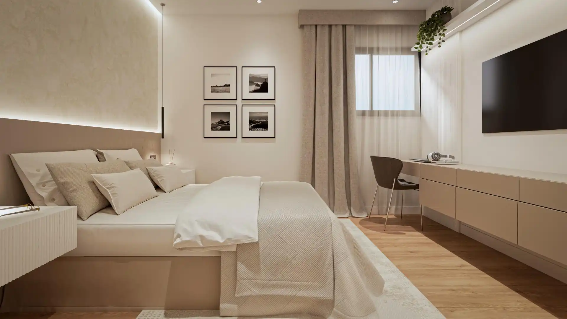 Habitación de Apartamento en venta en Mijas con Jardín privado, Terraza y Piscina comunitaria