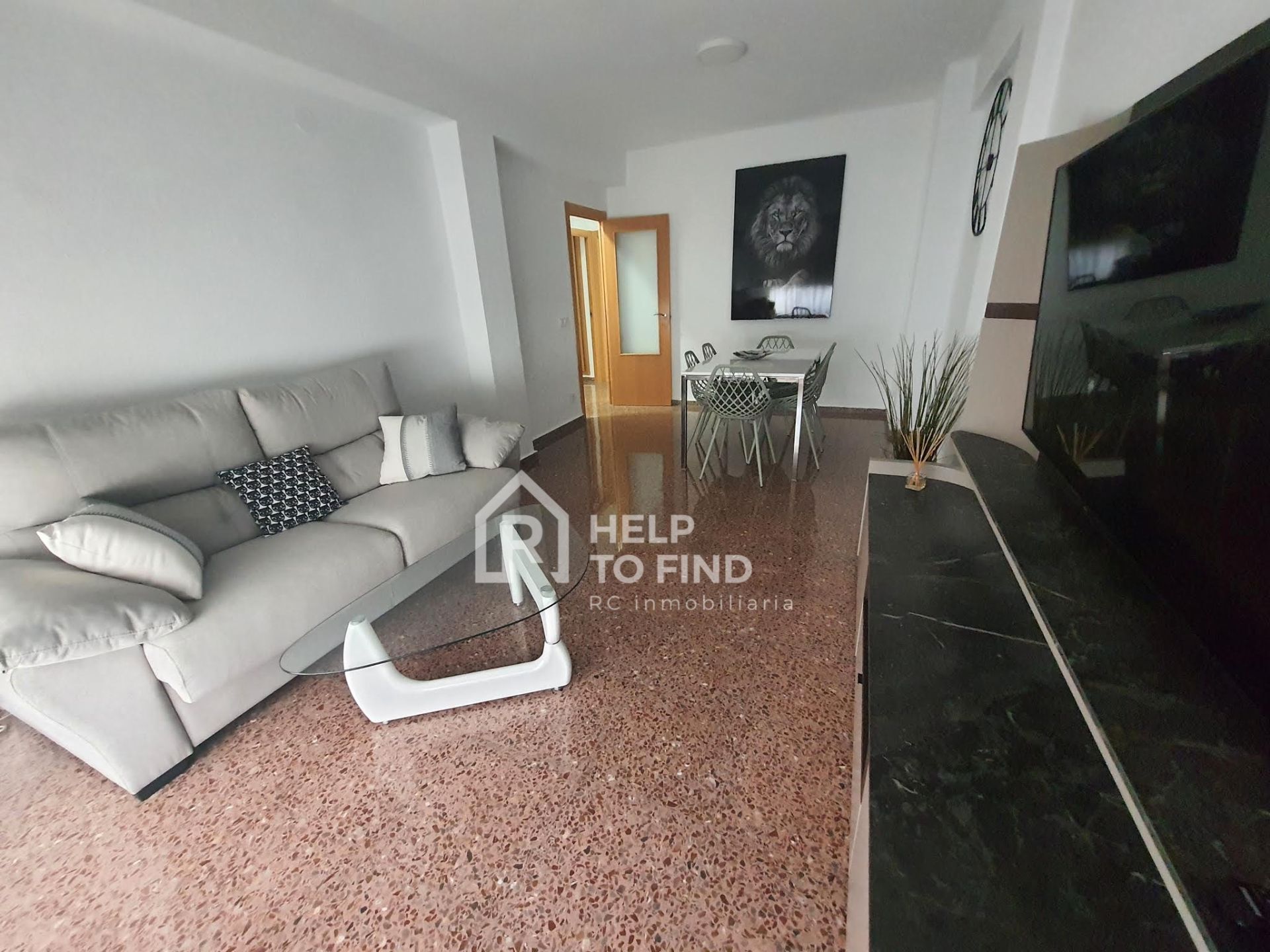 Living room of Flat for sale in Gandia  with Air Conditioner, Furnished and Oven